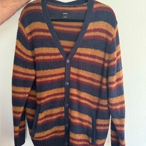 RVCA Men's Multicolor Striped Cardigan